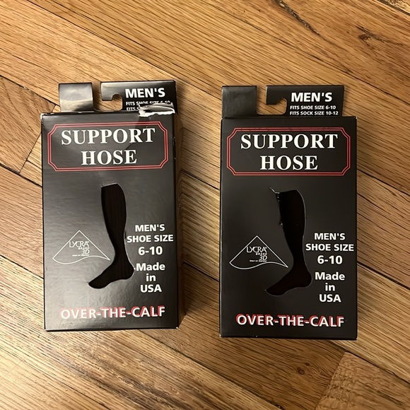 NWT Men’s Over The Calf Support Hose Compression Socks - Picture 1 of 6
